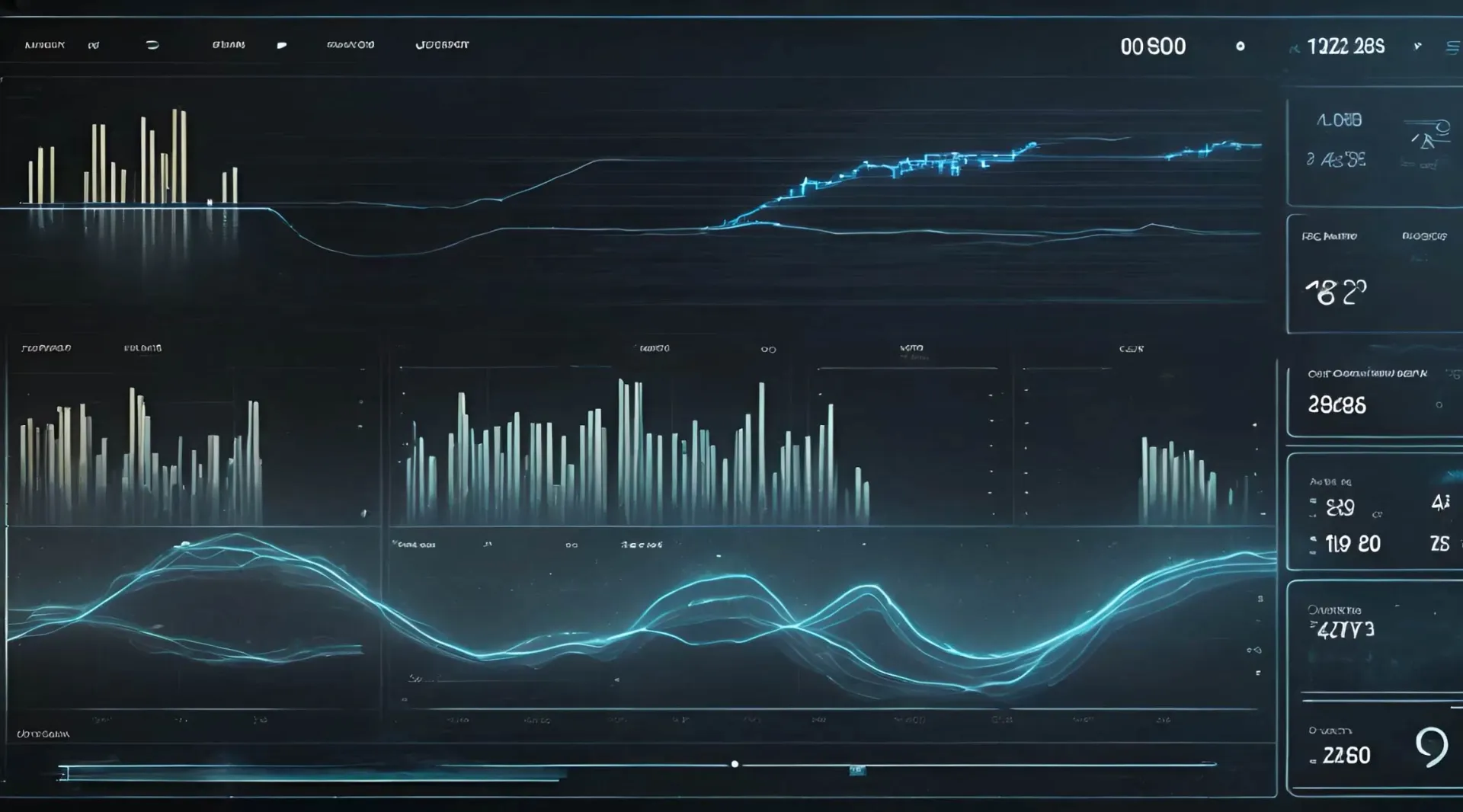 Cyber Analytics Interactive Data Waveforms Video Loop